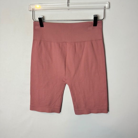 Avocado Seamless Bike Short Ribbed Salmon High Waisted Small - Picture 3 of 5